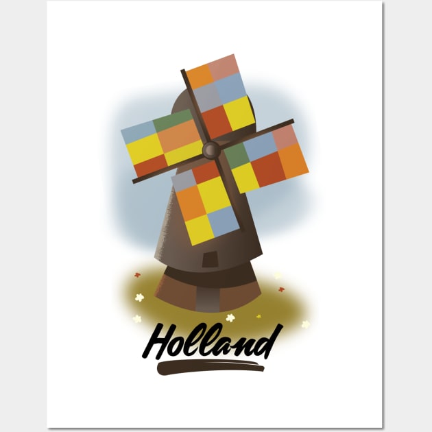 Holland Windmill Wall Art by nickemporium1